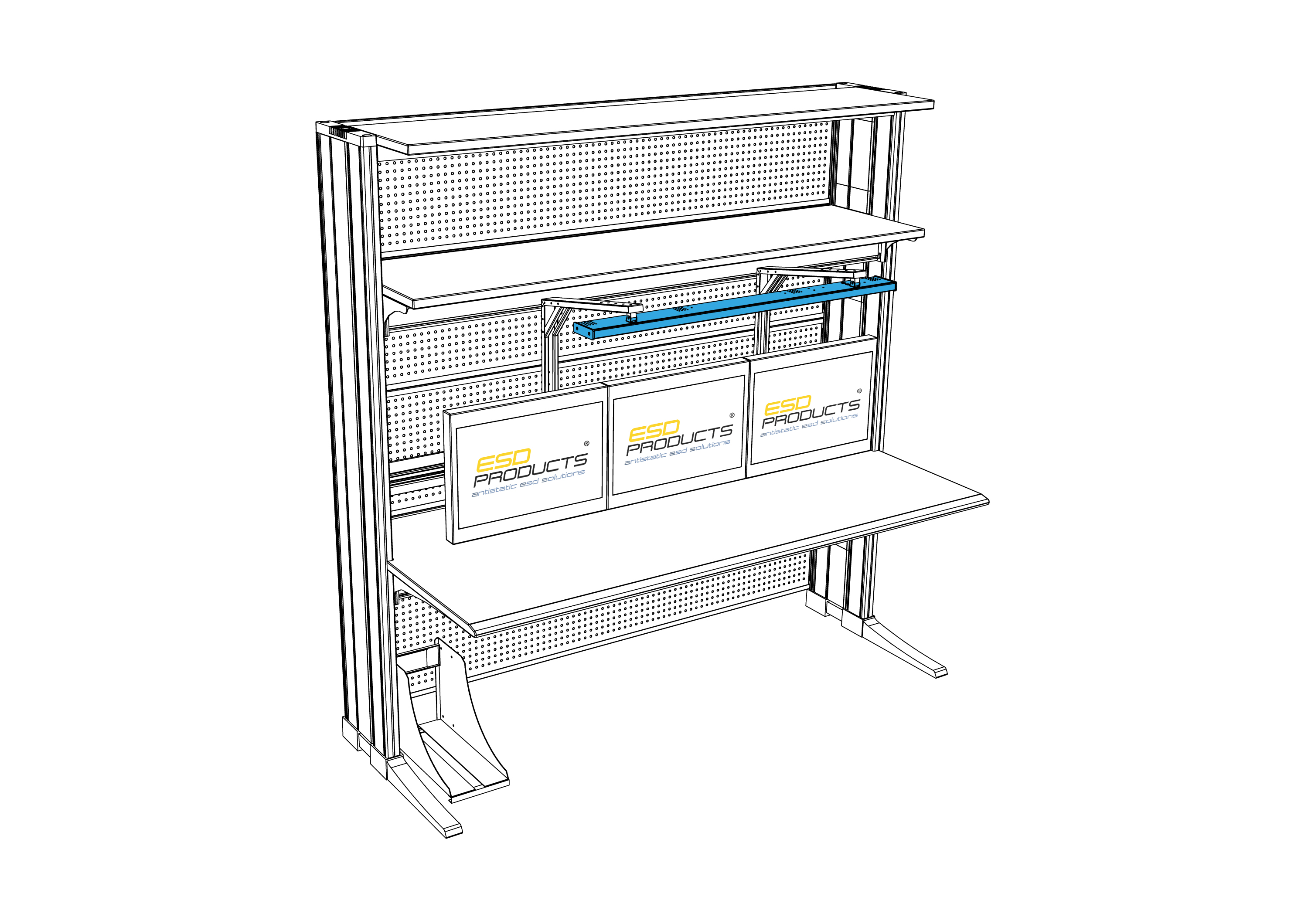 AES ESD Lamp Lumax 1140 mm for ESD Workstations AES Oscar 003501859N el.eng p.91 drw 3